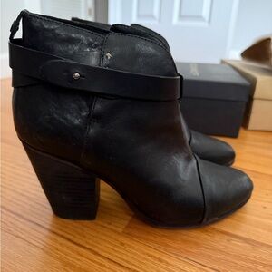 Black Leather Ankle Boots